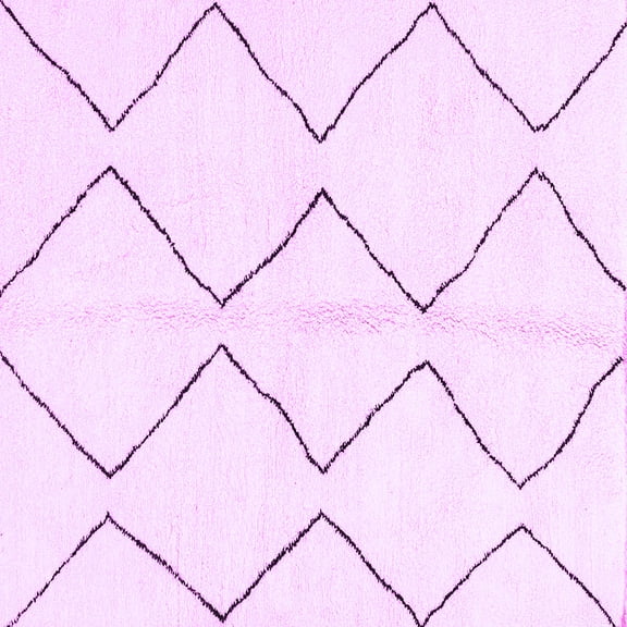 Ahgly Company Indoor Square Solid Purple Modern Area Rugs, 3' Square