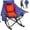 Blue, variant on DKMOCO XL Oversized Heated Rocking Camping Chair for Adults,3 Heat Levels Heated,Cup Holder,600D Oxford,Heavy Duty 330 lbs Comfort Outside Rocker,Folding Lawn Chair with Back Support,Khaki Black