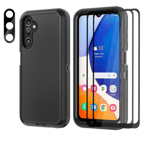 Aggxpf for Samsung Galaxy A54 5G Phone Case with Screen Protector & Camera Lens Protector, Full Body Protection Phone Cover, Black