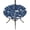 Blue, variant on Round Outdoor Tablecloth with Umbrella Hole and Zipper, Black Wildflowers Tablecloth with Elastic Waterproof, Farmhouse Floral Botanical Leaves Patio Table Covers for 31" - 35" Picnic Pool Tables