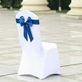 thumbnail image 3 of BalsaCircle 5 Royal Blue Reversible Satin Faux Leather Bow Tie Chair Sashes Buckles Party, 3 of 8