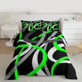 thumbnail image 2 of Manfei Abstract Stripes 2pcs Bedding Comforter Set for Female Men,Geometric Lines Twin Comforter Sets,Retro Vintage Style Breathable Bedding Set,Breathable Home Decor,Reversible, 2 of 8