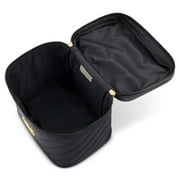 Daisy Fuentes Quilted Makeup Organizer Bag Train Case, Black (Womens)