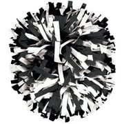 2 Color Plastic Instock Cheerleading Pom Black