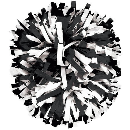 2 Color Plastic Instock Cheerleading Pom Black