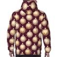 thumbnail image 7 of Lsque Golden Christmas Balls Pattern Casual Men's Hoodie,Hooded Sweatshirt with Kangaroo Pocket,Pullover Hoodie-XX-Large, 7 of 7