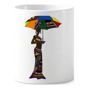 African Aboriginal Women LadyDresses Toothbrush Pen Holder Mug Cerac Stand Pencil Cup
