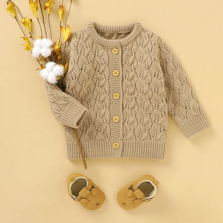 

Hunpta Jacket Infant Coat Boy Knit Winter Button Outwear Warm Girl Baby Sweater Girls Coat&jacket