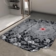 thumbnail image 2 of 1pc Lace with Red Center Absorbent Non-Slip Bathroom Thickened Flannel Rug Decor,Soft,Quick Drying,Suitable For Indoor/outdoor Use,Bathrooms,Bedrooms,Kitchens,Terrace,Laundry Rooms,16"x24", 2 of 9