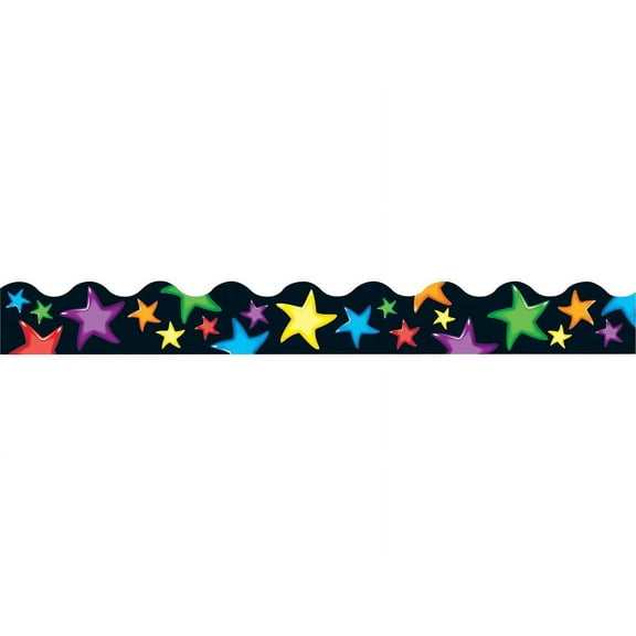 Trend Gel Stars Terrific Trimmers (Gel Stars) Shape - Reusable, Precut, Durable - 2.25" Width x 468" Length - Assorted - 1 / Pack