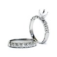 thumbnail image 2 of 14k White Gold 1/2ct Diamond Semi Mount Engagement Wedding Ring, 2 of 2
