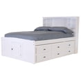 thumbnail image 6 of OS Home and Office Model 80221K6-22 Solid Pine Full Sized Captains Bookcase Bed with 6 spacious under bed drawers in Casual White, 6 of 8