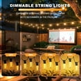 thumbnail image 4 of LED Outdoor String Lights 100FT Patio Lights with 52 Shatterproof ST38 Vintage Edison Bulbs, Outside Hanging Light Waterproof for Porch, Deck, Garden, Backyard, Dimmable 2700K, 4 of 6
