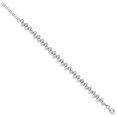 thumbnail image 2 of Sterling Silver Rhodium-plated Offset Beads w/1.25in. Ext. Bracelet QG5035, 2 of 2