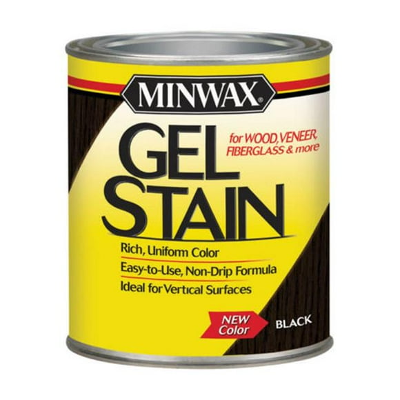 Minwax Gel Stain for Interior Wood Surfaces, Quart, Black