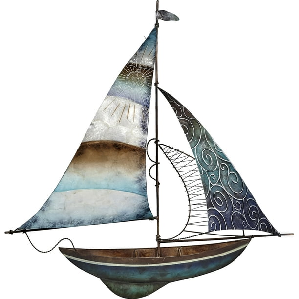 Metal Sailboat Wall Decor 22"