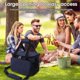 thumbnail image 4 of Insulated Lunch Bag Thicken Waterproof Oxford Cloth Cooler Cooling Large Lunch Bag with Handle and Strap for Outdoor Navy Blue, 4 of 5
