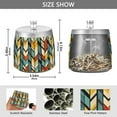thumbnail image 2 of Yayeee Ashtray with Lid for Cigarette Smokeless Stainless Steel Home Ash Holder, Yellow Geometric, 2 of 7
