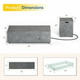 thumbnail image 2 of 42 in. Retangular Coating Steel Propane Firepit Table, 50,000 BTU Gas Fire Pit Table in Gray Wood Grain, 2 of 7
