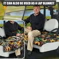 thumbnail image 4 of SEANATIVE Cow Golf Cart Seat Covers Club Car Sunflower Golf Cart Covers 2 Passenger Golf Cart Seat Towel Blanket with Pockets Universal Fit 2-Seat Golf Cart Automobile Decor Protector, 4 of 7