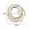 thumbnail image 6 of Xinyolin Women Brooch Pin Faux Pearl Rhinestone Elegant Sweater Shawl Scarves Clip Breast Pin Charm Dress Decoration Clothing Ornament Wedding Party Jewelry, 6 of 8