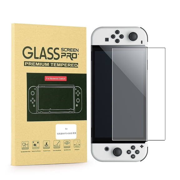 Screen Protector for Nintendo Switch OLED - Premium Tempered Glass, HD Clear, Anti-Scratch