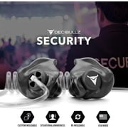 سماعات أذن وتوعية Decibullz DBZ-PLG1-BK-AWA، باللون الأسود