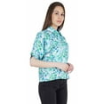 thumbnail image 4 of Moomaya WoMen's Printed Top Collar Neck Button-Down Shirt Short Sleeve Tunic, 4 of 8