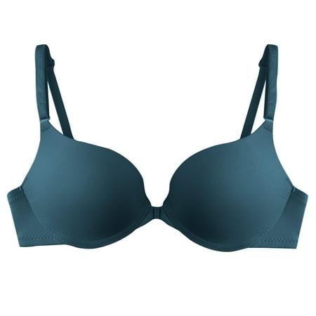 XIAfhje Womens Bras Front Closure Sale Promotion Clearance Sexy V Plunge Bras Lift Up Bra With Underwire Underwear Everyday Bra Soft Smooth Seamless Half Coverage Support Bra