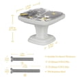 thumbnail image 4 of 4PCS Square Cabinet Fluorescence Knob Glowing in the Dark Furniture Drawer Pulls Handle with Screws Yellow Bird, 4 of 5