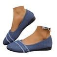 thumbnail image 3 of YLYL Women's Ballet Flats Low Wedge Heel Pointed Toe Slip on Comfortable Casual Business Office Work Dress Shoes, 3 of 9