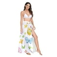 thumbnail image 2 of FORMRS Womens Beach Sarong Semi-Sheer Bikini Wrap Skirt Swimsuit Cover-ups, Colorful Easter Eggs, 2 of 7