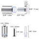 thumbnail image 3 of 50 Pack Sign Standoff Screws, Stainless Steel Standoff Screws Kit, Mounting Glass Hardware (1/2x 3/4 Inch), 3 of 5