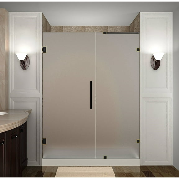 Aston Sdr985f-62-10 Nautis 62" Wide X 72" High Frameless Hinged Shower Door - Bronze