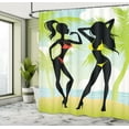 thumbnail image 5 of Ambesonne Pin up Girl Shower Curtain, Tropical Island, 69"Wx75"L, Multicolor, 5 of 5