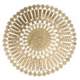thumbnail image 1 of Manteles Individuales para mesa, centros de mesa para comedor, bordado de encaje de seda delicado, cuenco redondo de vidrio de Color dorado de 11 pulgadas para servir platos, 1 of 5