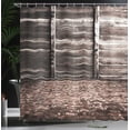 thumbnail image 4 of Ambesonne Rustic Shower Curtain, Brick Floor Wooden Wall, 69"Wx75"L, Brown, 4 of 5