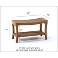 thumbnail image 4 of Grade-A Teak Wood Melbourne Shower Seat 30" Outdoor Patio Stool Bench, 4 of 4