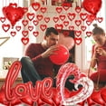 thumbnail image 4 of Decoraciones románticas Globos para el día de San Valentín Juego de decoración Globos rojos en forma de corazón Globos de helio con forma de corazón Decoraciones colgantes de corazón rojo, 4 of 4