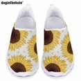 thumbnail image 1 of Zapatos casuales con estampado de girasoles y diseño artístico de Doginthehole para mujer, nuevos zapatos planos clásicos de moda, zapatos de malla cómodos y livianos, 1 of 5