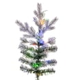 thumbnail image 5 of Vickerman 7.5' x 60" Flocked Kiana Artificial Christmas Tree, 3mm LED Color Changing Lights, 5 of 8