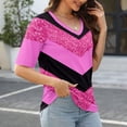 thumbnail image 5 of CIENVNSTG Womens T Shirts V Neck 3/4 Length Sleeve T Shirts Spring Summer Elbow Length Tops Basic Dressy Casual Workout Blouses 2026 Purple M, 5 of 6