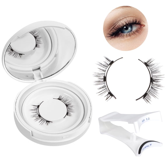 Magnetic Eyelashes with Applicator & Storage Case, Reusable Magnetic Eyelashes Natural Look, No Glue Needed, 3D False Eyelashes Set, Easy to Wear & Remove for Daily Use
