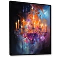 thumbnail image 2 of Designart "Light Dancing in the Chandelier" Glam Floater Framed Canvas Art Print, 2 of 7