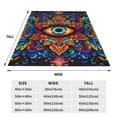 thumbnail image 3 of Salouo Vibrant Psychedelic Eye Print Bed Blankets,Flannel Blanket Comfortable Air Conditioning Blanket Lightweight Blanket for Sofa Bed Travel & Couch -80"x60", 3 of 8