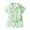 Light Green, variant on Boy's Summer Beach Outfits Textured Button Down Shirt and Short Sets Blue Toddler Clothes Vacation Outfits 4T