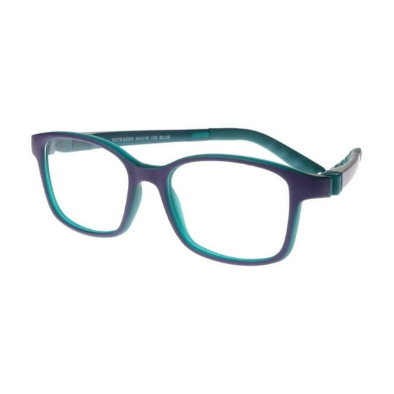 New TOTS Blue on Green SEEK Eyeglasses for KIDS 45/15/130 with Case & Strap