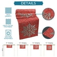 thumbnail image 7 of Table Runner Dresser Scarves 90 Inch Long, Christmas Winter Silver Snowflake Linen Dining Table Runners Shining Glitter Red Back Tabletop Scarf for Wedding Holiday Party Kitchen, 7 of 7
