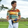 thumbnail image 3 of Fotbe Beach Umbrella Sunset Camiseta Polo de Golf para Hombre con Estampado – Camisa Deportiva Transpirable con Cuello Abotonado-4X-Large, 3 of 6