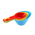 thumbnail image 1 of Juego de cucharas medidoras Rainbow, de plástico sin BPA, con escalas grabadas, apilables y aptas para lavavajillas. Un utensilio de cocina esencial para harina, azúcar y líquidos., 1 of 8